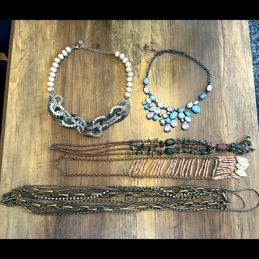 Lot of 5 statement necklaces